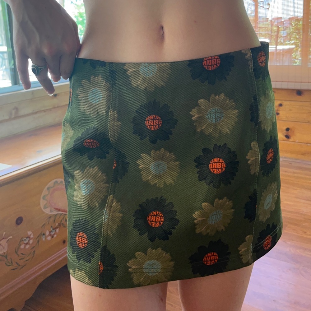 Printed Mini Skirt: Brand New